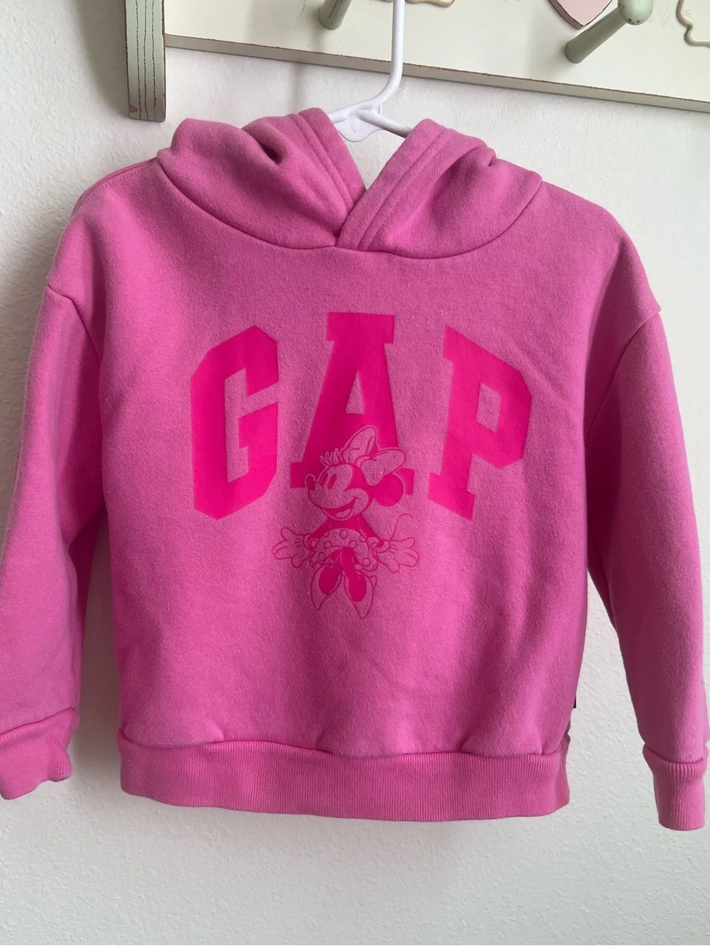GAP Kids Bright Pink Minnie Mouse Hooded Sweatshirt